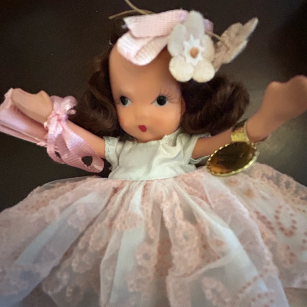 Friday’s Child, Vintage Storybook  Pink Lace Doll #184